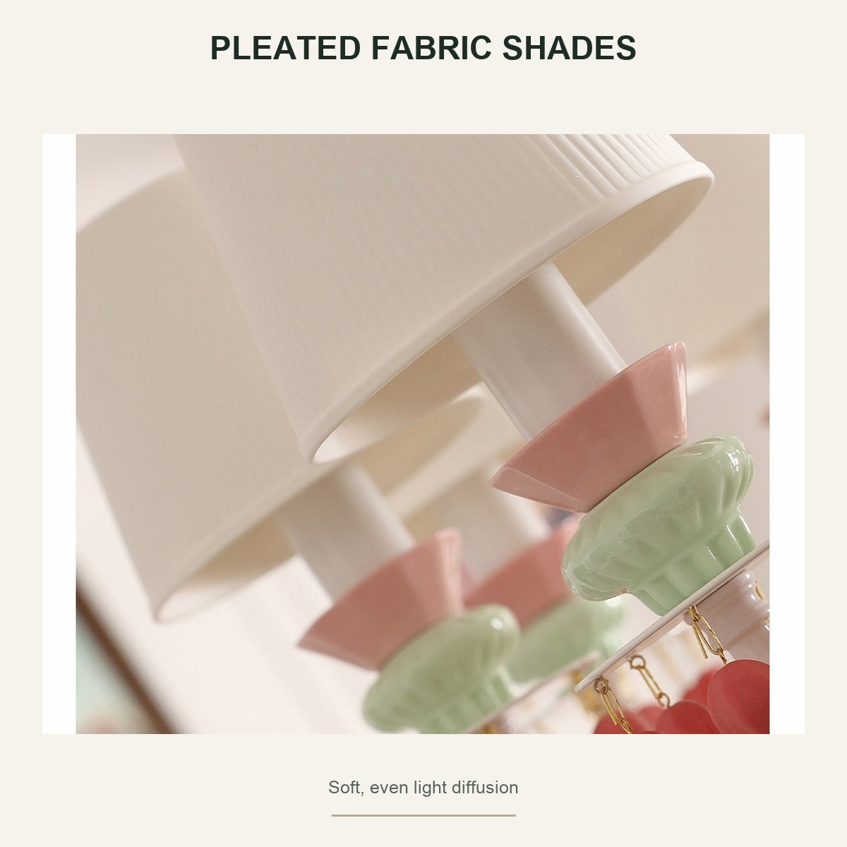 
Pastel Ceramic Single-Tier Chandelier