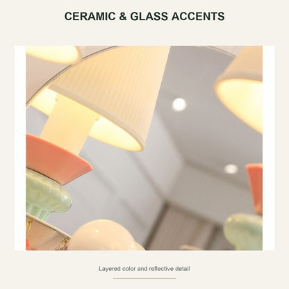 Pastel Ceramic Two-Light Wall Sconce